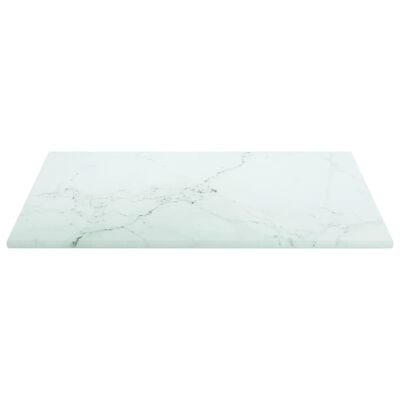 vidaXL Tischplatte Weiß 30x30 cm 6 mm Hartglas in Marmoroptik