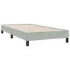 vidaXL Boxspringbett mit Matratze Hellgrau 90x210 cm Samt