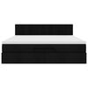 vidaXL Ottoman-Bett mit Matratze Schwarz 160x200 cm Stoff