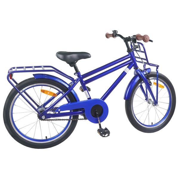 vidaXL Kinderfahrrad 18 Zoll f&uuml;r 5-7 Jahre alt Dunkelblau