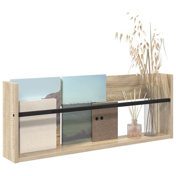 vidaXL Magazinregal Sonoma-Eiche 80 x 12 x 30 cm Holzwerkstoff