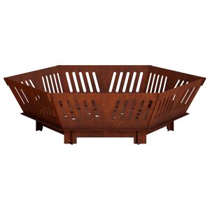vidaXL Feuerstelle Rostoptik 60 x 60 x 18 cm Wetterfeststahl