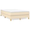 vidaXL Boxspringbett mit Matratze Creme 120x200 cm Stoff