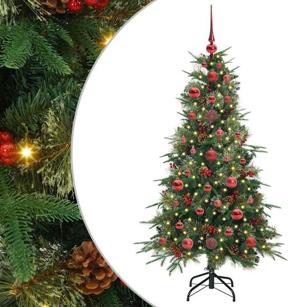 vidaXL K&uuml;nstlicher klappbarer Weihnachtsbaum Gr&uuml;n 120 cm PE und PVC