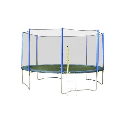 Trampolin mit Netz, Leiter und Regenschutz 14