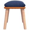 vidaXL Fu&szlig;hocker Blau 45x29,5x35 cm Stoff und Kunstleder