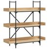vidaXL B&uuml;cherregal 3 B&ouml;den Sonoma-Eiche 100x33x108,5 cm Holzwerkstoff