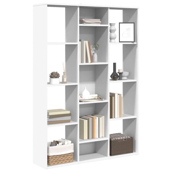vidaXL Raumteiler/Bücherregal Weiß 100x24x140 cm Holzwerkstoff