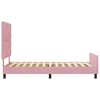 vidaXL Boxspringbett mit Kopfteil Rosa 100 x 200 cm Samt
