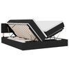 vidaXL LED-Speicherbett mit Matratze Schwarz 180 x 200 cm Stoff