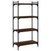 vidaXL B&uuml;cherregal 4 B&ouml;den Braun Eiche-Optik 60x30x120cm Holzwerkstoff