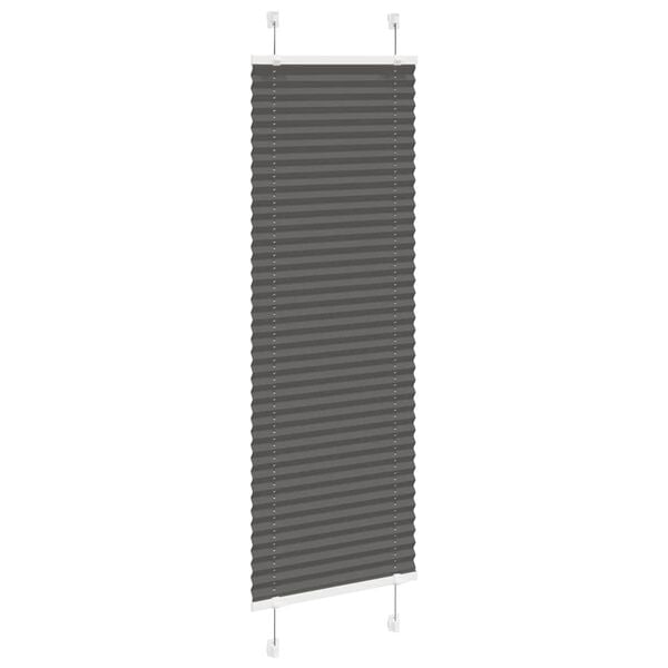 vidaXL Plissee Schwarz 40x100 cm Stoffbreite 39,4 cm Polyester