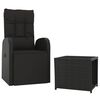 vidaXL 2-tlg. Garten-Lounge-Set Schwarz Poly Rattan & Stahl