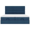 vidaXL Ottoman-Bett mit Matratzen Blau 160x200 cm Stoff