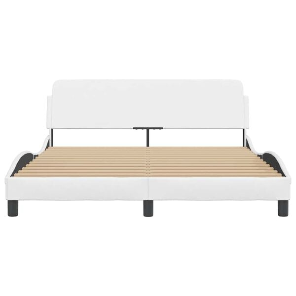 vidaXL Bettgestell "Dover" Wei&szlig; 160x200 cm Kunstleder