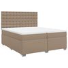 vidaXL Boxspringbett Matratze Cappuccino-Braun 200x200cm Kunstleder