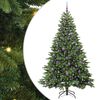 vidaXL K&uuml;nstlicher Weihnachtsbaum mit 300 LEDs Gr&uuml;n 210 cm PE und PVC