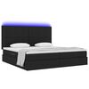 vidaXL Bett mit Stauraum und LED Schwarz 200 x 200 cm Polyester