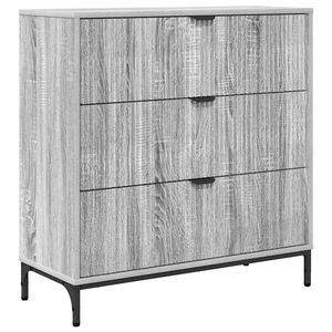 vidaXL Sideboard Graues Sonoma 79,5 x 33 x 82 cm Holzwerkstoff