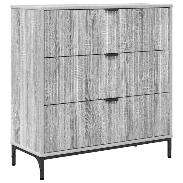 vidaXL Sideboard Graues Sonoma 79,5 x 33 x 82 cm Holzwerkstoff