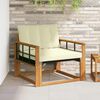 vidaXL Outdoor-Sofagarnitur Massives Akazienholz und Textilene Natur