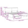 vidaXL Bettrahmen mit Kopfteil Sonoma-Eiche 200 x 200 cm Holzwerkstoff