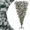 vidaXL Umgedrehter k&uuml;nstlicher Weihnachtsbaum mit Scharnieren 120 cm