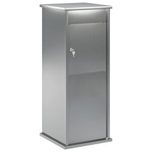 vidaXL Briefkasten Silber 40 x 40 x 100 cm Verzinkter Stahl