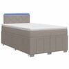 vidaXL Boxspringbett mit Matratze Taupe 120 x 200 cm Stoff