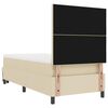 vidaXL Boxspringbett mit Kopfteil Creme 80 x 200 cm Stoff