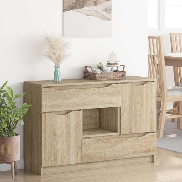 vidaXL Sideboard Sonoma-Eiche 100 x 30 x 65,6 Holzwerkstoff