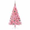 vidaXL K&uuml;nstlicher vorbeleuchteter Weihnachtsbaum Rosa 150 cm PVC