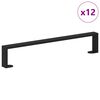vidaXL M&ouml;belbeine 12 Stk. Schwarz 546 x 40,5 x 100 mm Eisen