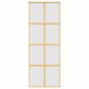 vidaXL Schiebetür Golden 76x205 cm Matt ESG-Glas und Aluminium