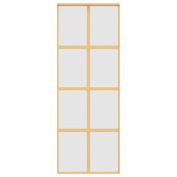 vidaXL Schiebetür Golden 76x205 cm Matt ESG-Glas und Aluminium
