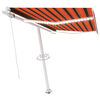 vidaXL Markise Manuell Einziehbar mit LED 300x250 cm Orange und Braun
