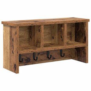 vidaXL Wandmontierter nachttisch Altholz 50 x 16 x 26 cm Holzwerkstoff