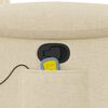 vidaXL Massagesessel mit Aufstehhilfe Creme Stoff