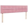 vidaXL Ottoman-Bett mit Matratzen & LEDs Rosa 160x200 cm Samt