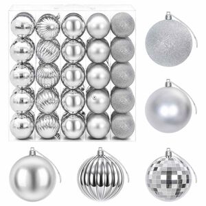 vidaXL Weihnachtskugelset 50 stk. Silber Durchmesser 8 cm Polystyrol