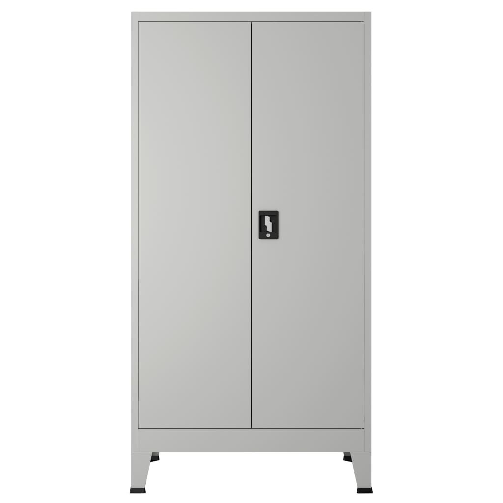 Vidaxl Büroschrank Aktenschrank Metallschrank mit 2 Türen Stahl 90 x 40 x 180 cm 