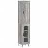 vidaXL Highboard Grau Sonoma 34,5x34x180 cm Holzwerkstoff