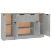 vidaXL Sideboards 3 Stk. Betongrau Holzwerkstoff