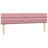 vidaXL Boxspringbett mit Matratze Rosa 180x210 cm Samt