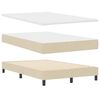 vidaXL Boxspringbett mit Matratze Creme 120 x 200 cm Stoff