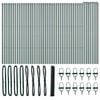 vidaXL Bodenmontierter Sechseckzaun 100 x 1 m PVC-beschichteter Stahl