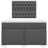 vidaXL Boxspringbett mit Matratze Dunkelgrau 120x190 cm Stoff