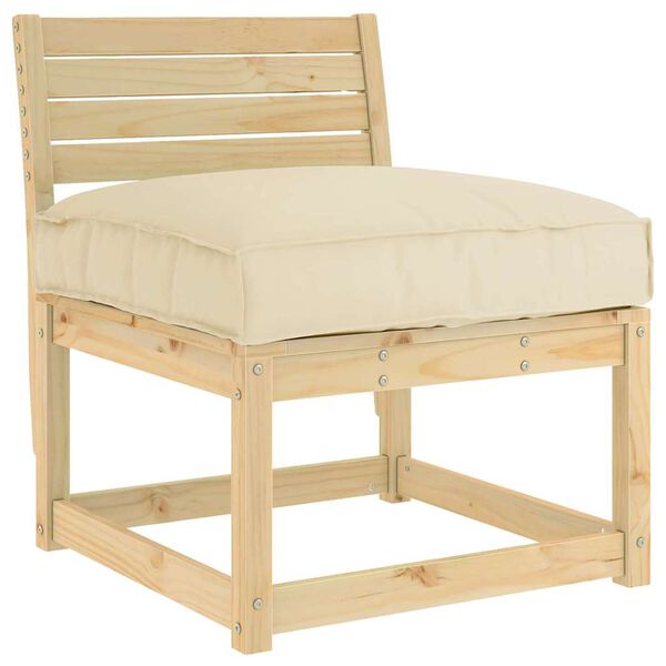 vidaXL Palettkissen f&uuml;r geeigneten Sitz Beige 80 x 80 x 12 cm