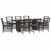vidaXL Outdoor-Essgruppe 9 stk. Schwarz Poly-Rattan