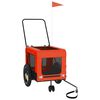 vidaXL Fahrradanh&auml;nger Hunde Orange und Schwarz Oxford-Gewebe & Eisen